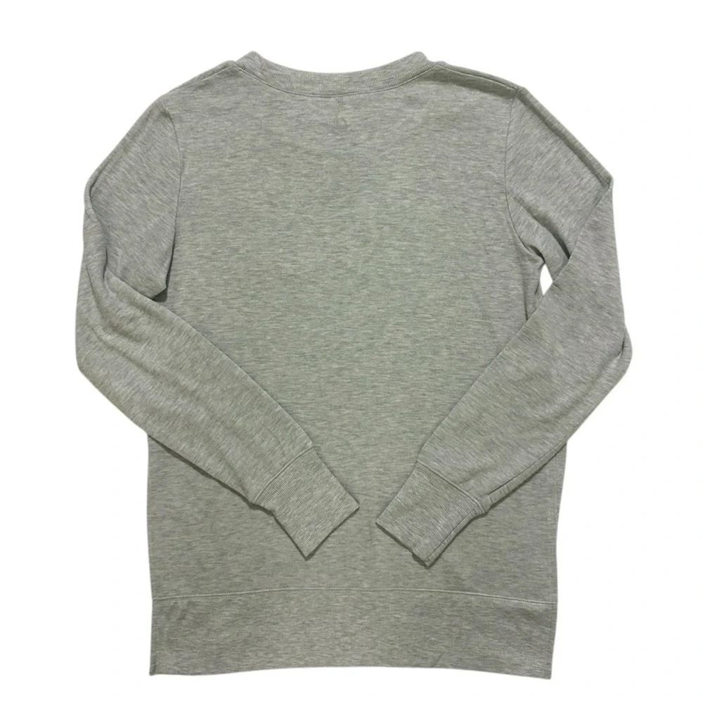 ALO yoga Glimpse Split Hem Long Sleeve Top- Heather Green/Gray SMALL